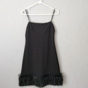 Mango MNG Suit Black Party Dress with Detailed Bottom Hem NWT Women's Size S